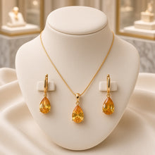 Exclusive Citrine Jewelry Set – 18K Gold Plated 925 Sterling Silver | Curacíon Holistica