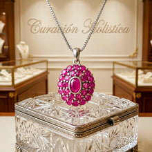 Exclusive Natural Ruby Necklace Sterling Silver - Handmade Spanish Jewelry Luxury