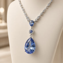 Handmade Natural Tanzanite Statement Necklace in 925 Sterling Silver