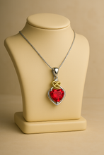 Exclusive Sterling Silver Ruby Red Necklace by Curación Holística