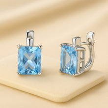 Handmade statement gemstone earrings with silver setting