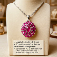 Exclusive Natural Ruby Necklace Sterling Silver - Handmade Spanish Jewelry Luxury