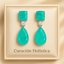 Earring detail showing clarity of stones and fine prong setting