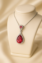 Boho chic luxury red ruby pendant jewelry for women