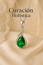 Elegant Teardrop Nano Emerald Pendant Necklace