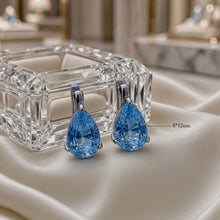 Exclusive Handmade Aquamarine Teardrop Statement Earrings in 925 Sterling Silver | Nickel-Free Limited Series | Curación Holística Spanish Craftsmanship