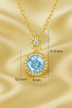 Elegant Aquamarine Sterling Silver Necklace | Gold-Plated Handmade Boho Jewelry | Healing Energy | Curación Holística - curacionholistica