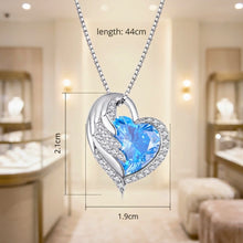 Guardian Angel Blue Topaz Heart Necklace | Handmade Sterling Silver 925 Angel Wings Statement Pendant | Limited Edition Curación Holistica Spanish Jewelry