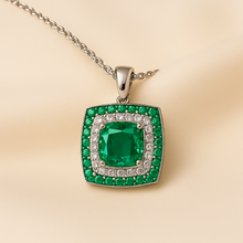 Pendant displayed on luxury velvet bust