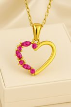 Elegant Handmade Ruby Heart Necklace for Women