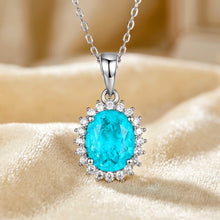 Ocean Energy Paraíba Tourmaline Necklace – Sterling Silver Boho Elegance | Curación Holística Exclusive | Healing Gemstone.