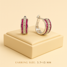 .	“Handmade 925 silver gemstone earrings with spiritual meaning” showing measurements 