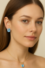 Handmade Boho Aquamarine Earrings in Bronze and Sterling Silver | Curación Holística Exclusive - Curacíon Holística