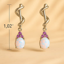 “Curación Holística exclusive jewelry - handmade opal and amethyst sterling silver earrings with free shipping.”