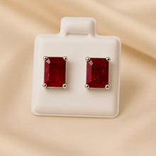 Curación Holística elegant red gemstone earrings