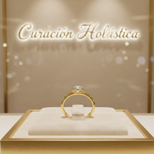 Luxury Curación Holística 18K Gold Plated Moissanite Solitaire Ring