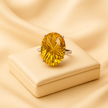 “Top-down photo capturing brilliant light reflections through the gemstone.”