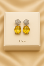 Handmade Sterling Silver Citrine and White Quartz Earrings | Curación Holística | Luxury Jewelry - Curacíon Holística