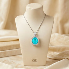 Ocean Energy Paraíba Tourmaline Necklace – Sterling Silver Boho Elegance | Curación Holística Exclusive | Healing Gemstone.
