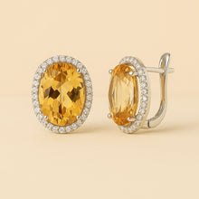 Artisan-crafted exclusive citrine statement jewelry pair