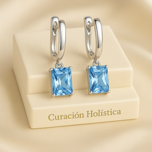 Handmade Aquamarine Earrings in Sterling Silver – Boho Statement Jewelry by Curación Holística - Curacíon Holística