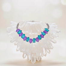 Handmade Paraiba Tourmaline & Amethyst Statement Necklace | Exclusive Sterling Silver Jewelry by Curación Holística