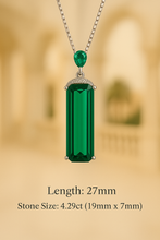 Emerald Radiance Statement Necklace in Sterling Silver — Inner Power, Outer Elegance - curacionholistica