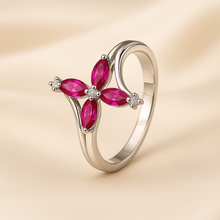 	Handmade ruby quartz ring with adjustable band by Curación Holística