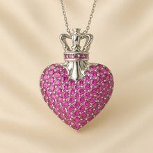 	Handmade boho statement necklace with ruby crystals