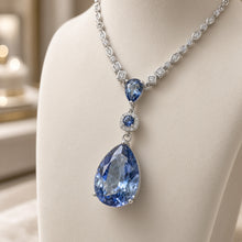 Handmade Natural Tanzanite Statement Necklace in 925 Sterling Silver