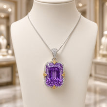 Statement Amethyst & White Quartz Necklace | Sterling Silver, Nickel-Free | Spanish Craftsmanship, Limited Series