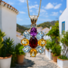 Overhead photo highlighting stone sparkle and clarity in meditranian town Frigiliana 