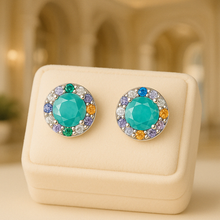 Exclusive Sterling Silver Colorful Earrings Curación Holística