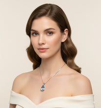 Collar de lágrima de plata de ley con aguamarina | Joyería bohemia con estilo | Colgante de cristal curativo | Elegancia moderna y exclusiva | Envío gratis