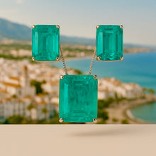 Luxury Paraiba jewelry set in Marbella-inspired setting