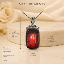Handmade Tibetan Ruby Necklace 925 Silver – Phoenix & Lotus Symbol Back – Spiritual Protection, One of a Kind, Artisan Jewelry