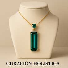 Handmade Nano Emerald Statement Necklace – Sterling Silver | Boho Luxury Jewelry by Curación Holística - Curacíon Holística