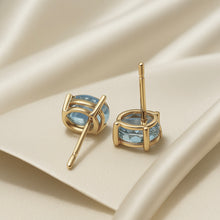 •	Luxury Curación Holística Aquamarine Earrings in Jewelry Display