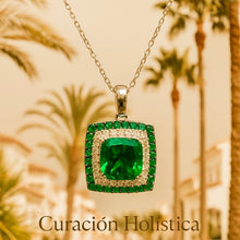 Handmade Nano Emerald Pendant in 925 Sterling Silver – Limited Edition Boho Statement Necklace - Curacíon Holística