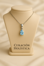 Aquamarine Teardrop Necklace – Sterling Silver Elegance - curacionholistica