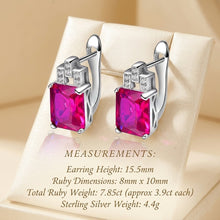 Handmade Ruby Rose Sterling Silver Leverback Earrings Statement  Curacion Holistica Exclusive