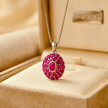 Exclusive Natural Ruby Necklace Sterling Silver - Handmade Spanish Jewelry Luxury