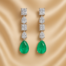 High-end boho earrings in sterling silver – front angle