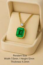 	Healing Stone Emerald Necklace Gift for Her