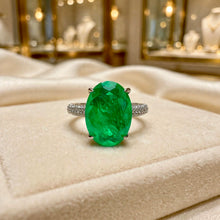 Exclusive Nano Emerald & White Quartz Statement Ring | Nickel-Free 925 Sterling Silver | Curación Holistica
