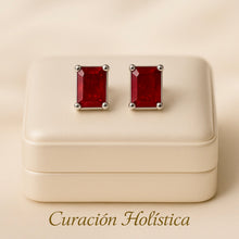 Handmade ruby studs sterling silver jewelry