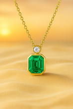 Small Elegant Emerald Necklace Spiritual Jewelry