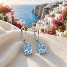 Exclusive Aquamarine Statement Earrings in Nickel-Free Sterling Silver | Spanish Craftsmanship by Curación Holistica