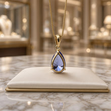 Exclusive Tanzanite Statement Necklace | Nickel-Free Sterling Silver, 18kt Gold Plated | Limited Spanish Craftsmanship | Curación Holística
