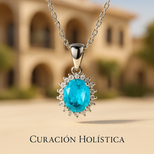 Ocean Energy Paraíba Tourmaline Necklace – Sterling Silver Boho Elegance | Curación Holística Exclusive | Healing Gemstone. - Curacíon Holística